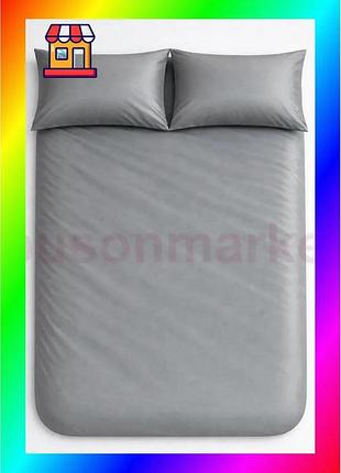 Bs пододеяльник на молнии best mix ecotton евро двуспальный 210х220 см серый сатин для комфортного сна bas77/n