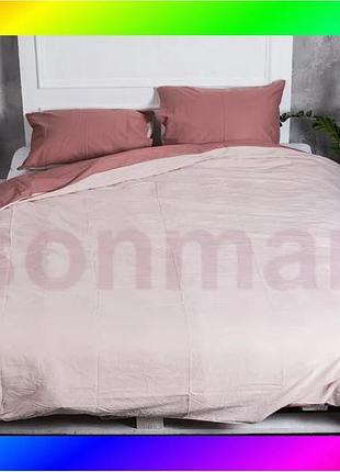 Bs комплект постілі ecotton best mix двоспальний євро підковдра 210х220 та 2 наволочки 50х70 мокко пар bas77/n