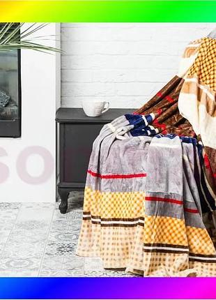 Bs плед ecotton 220х240 best mix см well soft микрофибра разноцветное покрывало для кровати и дивана т bas77/n