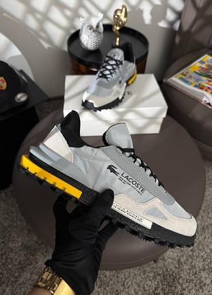 Чоловічі кросівки lacoste elite active pale grey black