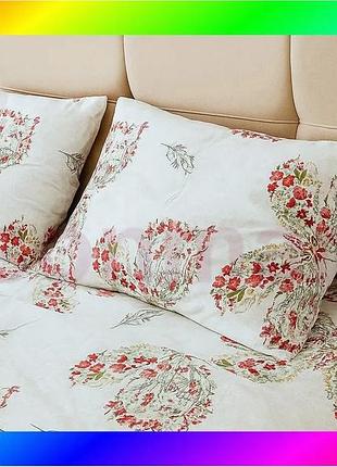 Bs комплект постільної білизни best mix ecotton полуторний 150х215 см фланель теплий білий на осінь зи bas77/n