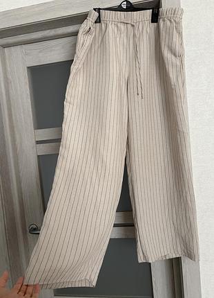 Брюки h&m із суміші льону, розмір xl