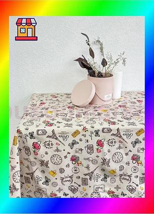 Bs скатерть ecotton 150х200 best mix см хлопковая бежевая рогожка для стола декор интерьера bas77/n