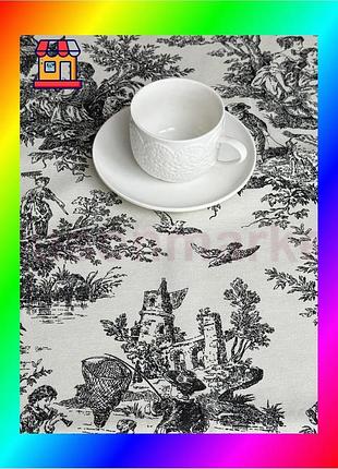 Bs скатерть столовая ecotton best mix водоотталкивающая 170х220 см серая для кафе и ресторанов устойчи bas77/n