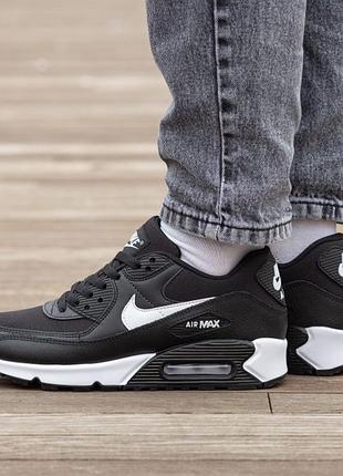 Жіночі кросівки nike air max 90 black white / smb+ 🔗