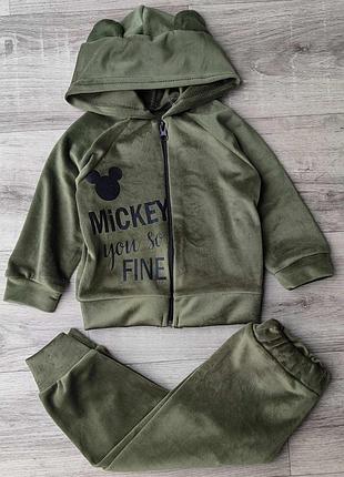 Костюм велюровий "mickie mouse" хакі