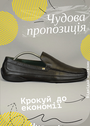 Лофери чоловічі lacoste aeon мокасини сліпони туфлі шкіряні чорні взуття оригінал 42-43 р/28 см                           hugo boss geox ecco gant