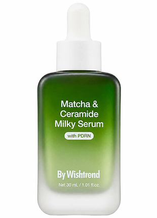 Відновлювальна сироватка by wishtrend matcha & ceramide milky serum 30 мл