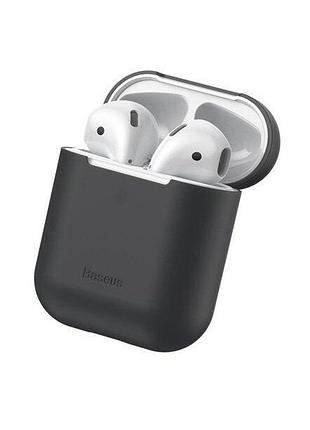 Чохол baseus для навушників airpods черный (wiappod-bz01)