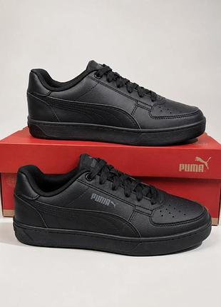 Детские черные кроссовки puma caven 2.0