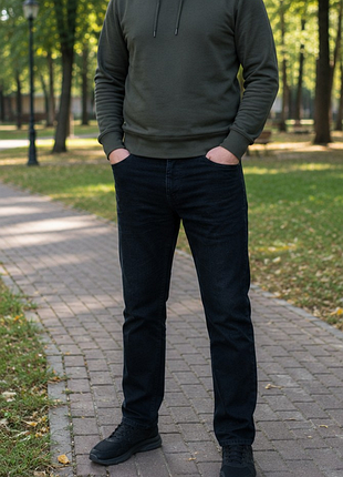 Мужские джинсы hugo boss maine regular fit темно-синие