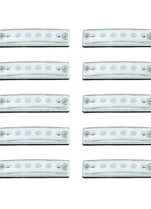 Габарит білий 100х10мм 12/24v led 6 діодів 201306/б 10шт уп