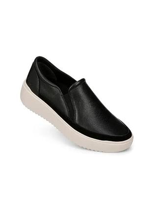 Ортопедичні шкіряні сліпони vionic kearny platform slip-on у чорному кольорі.розмір: 36;36,5;37.матеріал: шкіра