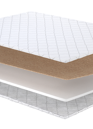 Топпер topper-futon 1 cocos 90x190 см, с кокосовой койрой, жесткий, чехол жаккард (mtl-142007)