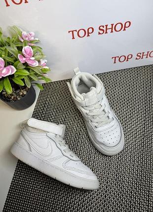 Оригінальні шкіряні кросівки хайтопи nike