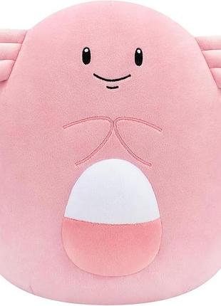 Мягкая игрушка squishmallows pokémon chansey чензи 25 см, jazwares sqpk00060