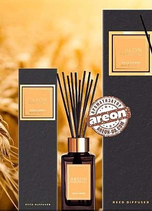 Ароматизатор 85ml areon нome perfume premium gold amber золотий бурштин psl07