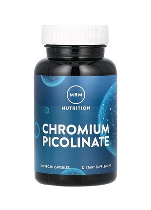 Пиколинат хрома 200 мкг, 100 капсул, mrm nutrition, сша, для поддержании нормального уровня сахара в крови