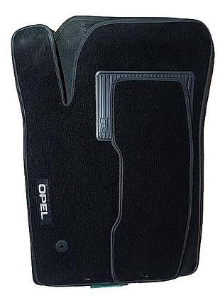 Килимки текстиль opel vectra c 2002-2008 чорні+ перемичка grip основа липучка ворс стрижений