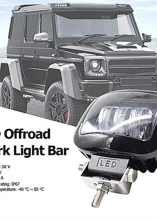 Фара-led квадрат 45w 15w*3 10-30v 120*100*60mm ближнє flood лінзована+дхо 88-45w