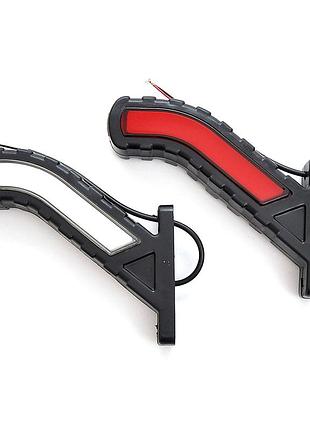 Габарит ріжки косий 15см 12/24v неоновий катафот 3х кольоровий mrt л-094