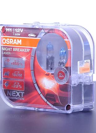 Лампа 12v h1 55w +150% night laser osram 64150 nl-box box-2шт