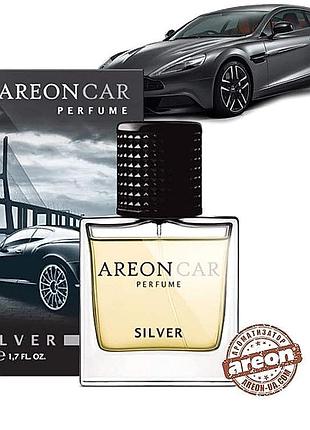 Освіжувач спрей 50ml areon perfume silver срібло скло 6шт уп