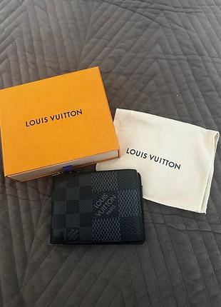 Louis vuitton multiple wallet у чорному damier graphite
