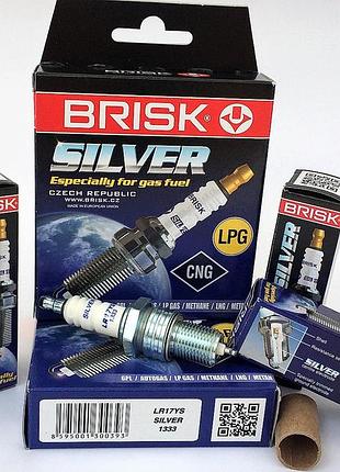 Свічки brisk lr17ys.4k silver зазор-0.8мм ключ-21 волга газель двиг.406 довжина рез під гб