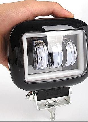Фара-led квадрат 45w 15w*3 10-30v 120*100*60mm ближнє flood лінзована +дхо+angel 88-45bc