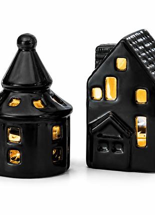 Декоративные led-домашки livarno home, набор 2 шт., теплый белый свет, с таймером