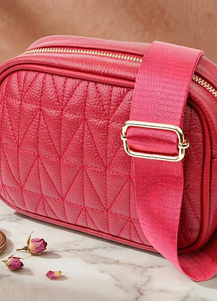 Женская сумка на каждый день из натуральной кожи vintage красный.
