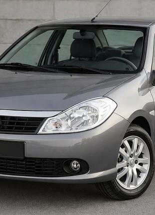 Накладки на зеркала (2 шт, нержавейка) для renault symbol 2008-2013 гг