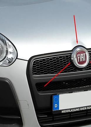 Хромированное крепление под передний эмблему (нержавейка) для fiat doblo ii 2010-2022 гг