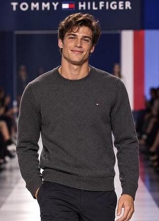 Светр чоловічий tommy hilfiger бавовна сірий розмір s