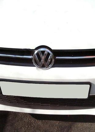 Накладки на решітку hb (2009-2013, 2 шт, нерж) для volkswagen polo рр