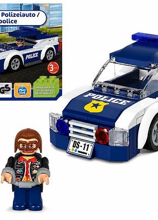 Конструктор playtive clippys полицейский автомобиль, 173 детали, 2 фигурки, от 5 лет