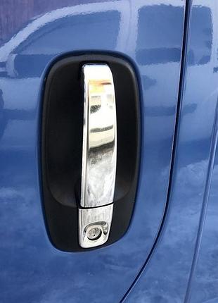 Накладки на ручки (4 шт, нерж) carmos - турецька сталь для opel vivaro 2001-2015 рр