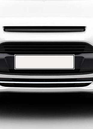 Накладки на передній бампер (1 шт, нерж) для ford connect 2014-2021 рр