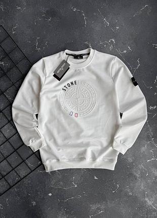 Мужской свитшот stone island white