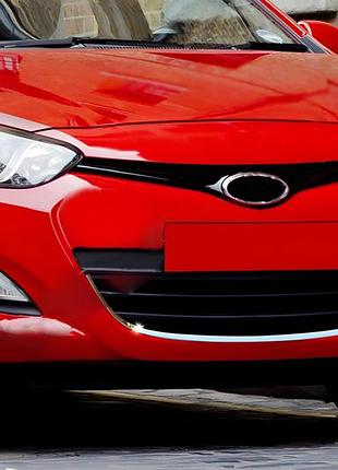 Хромированная окантовка решетки радиатора (нерж. сталь) для hyundai i-20 2012-2014 гг