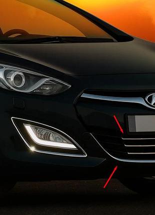 Накладки на нижню решітку і навколо style (нерж) для hyundai i-30 2012-2017 рр