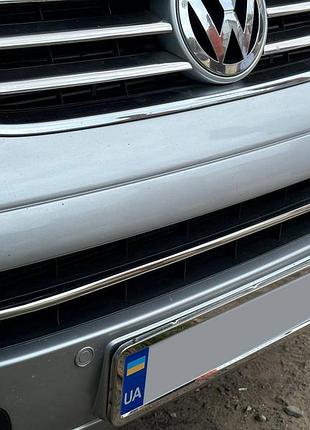 Накладка на нижню решітку (нерж) omsaline - італійська нержавійка для volkswagen t5 multivan 2003-2010 рр