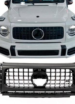 Решетка и накладки на фары g63 для mercedes g сlass w463 2018-2024 гг