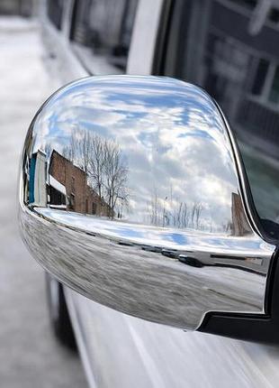 Накладки на дзеркала vito 2004-2010 (2 шт) хромований пластик для mercedes viano рр
