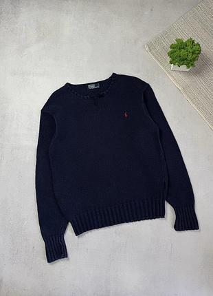 Вінтажний ретро светр вязаний кофта polo ralph lauren оригінал vintage 80s