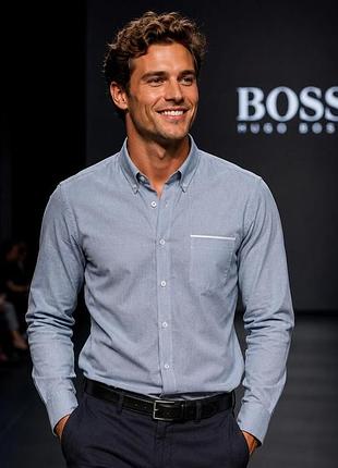 Рубашка мужская hugo boss размер м 100% хлопок