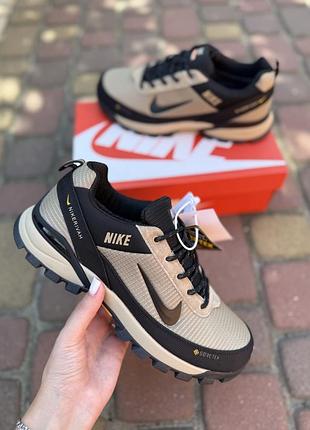 Термо кросівки чоловічі nike zoom structure 7x gore-tex коричневі