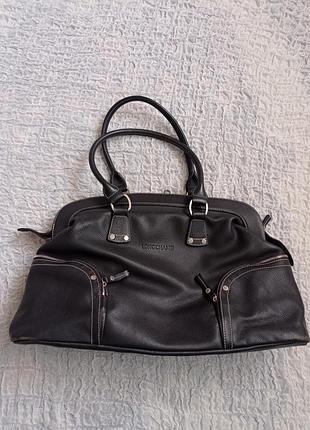 Longchamp сумка кожаная как саквояж 🩶
