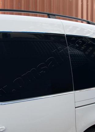 Хромированные окантовки задних стекол (12 шт, нержавейка) для volkswagen caddy 2010-2015 гг